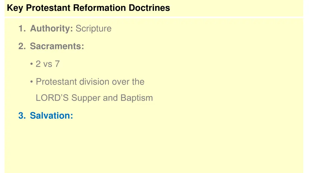 key protestant reformation doctrines