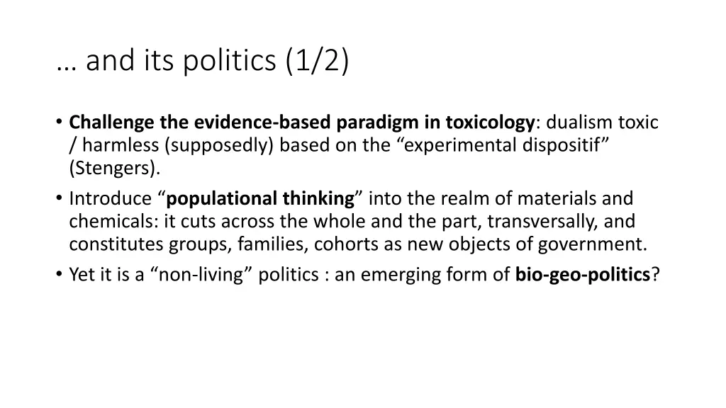 and its politics 1 2