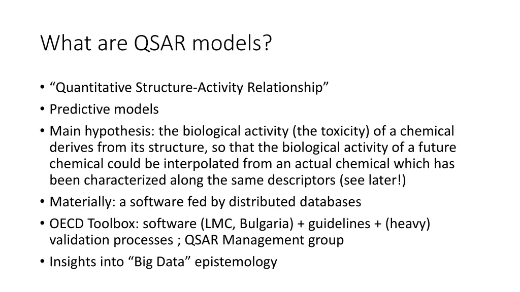 what are qsar models