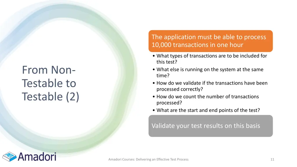 the application must be able to process
