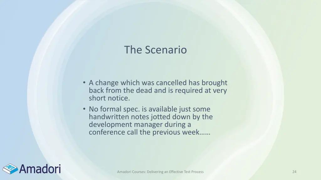 the scenario 1