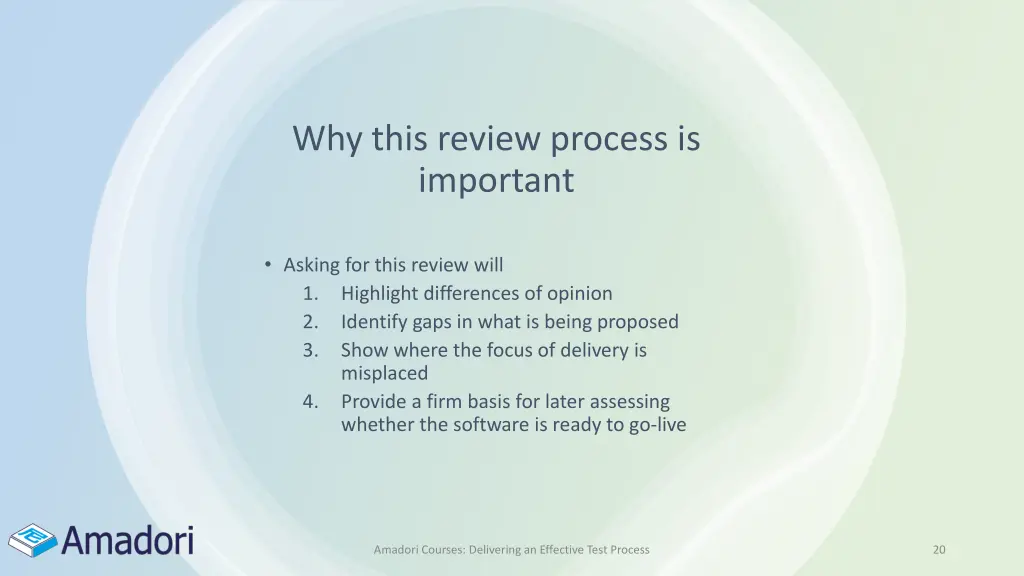 why this review process is important