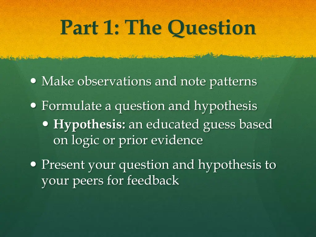 part 1 the question