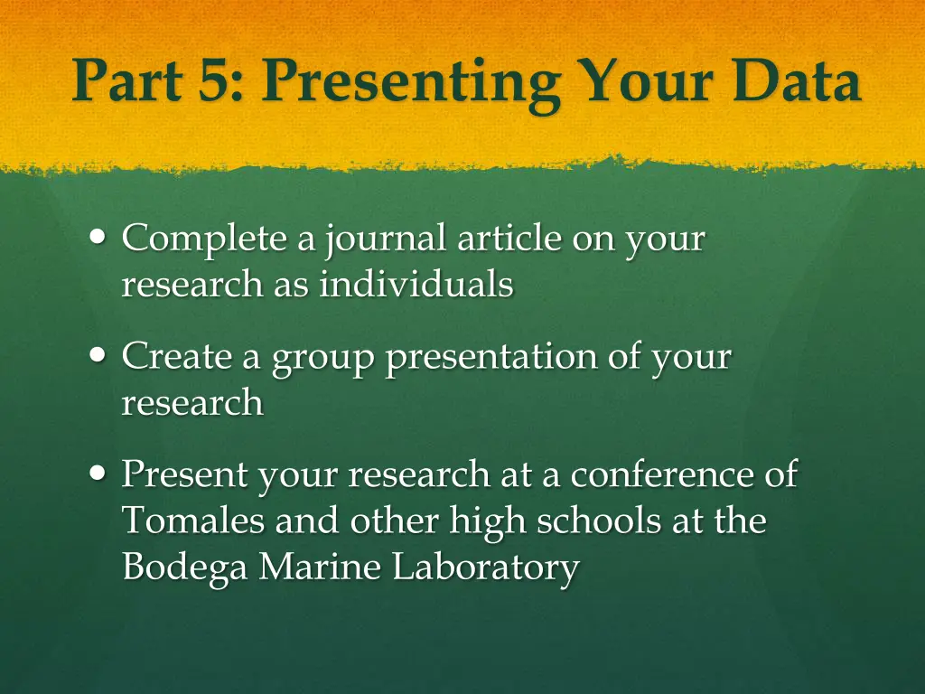 part 5 presenting your data