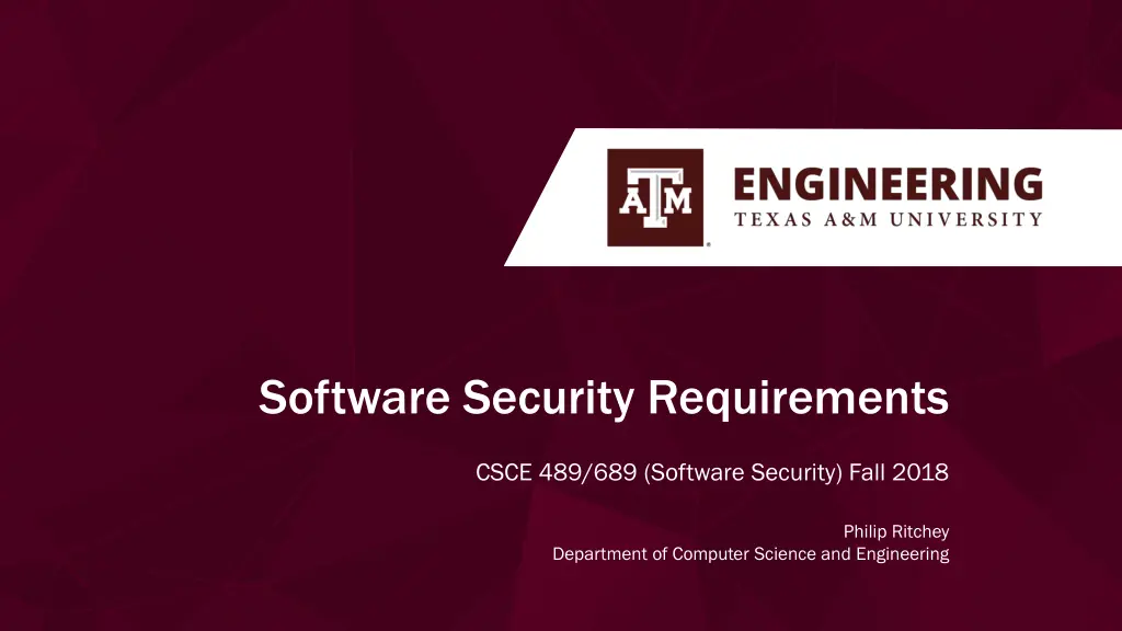 software security requirements