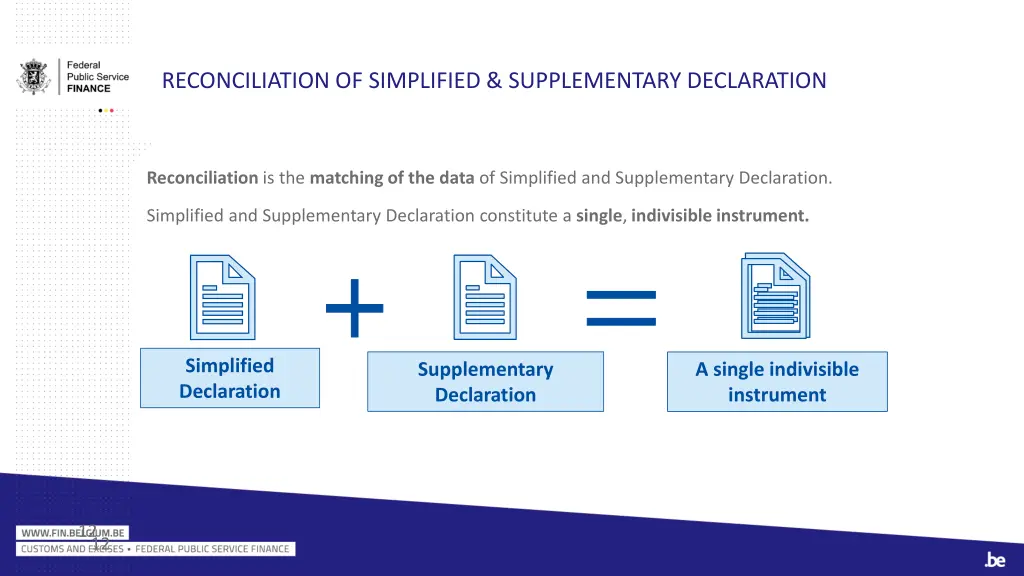 reconciliation of simplified supplementary