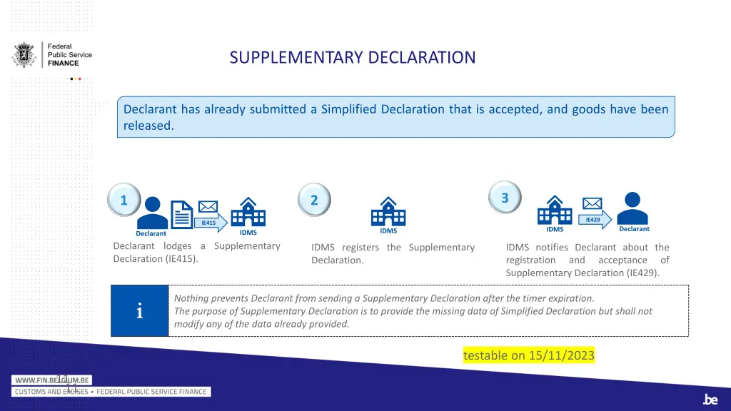 supplementary declaration