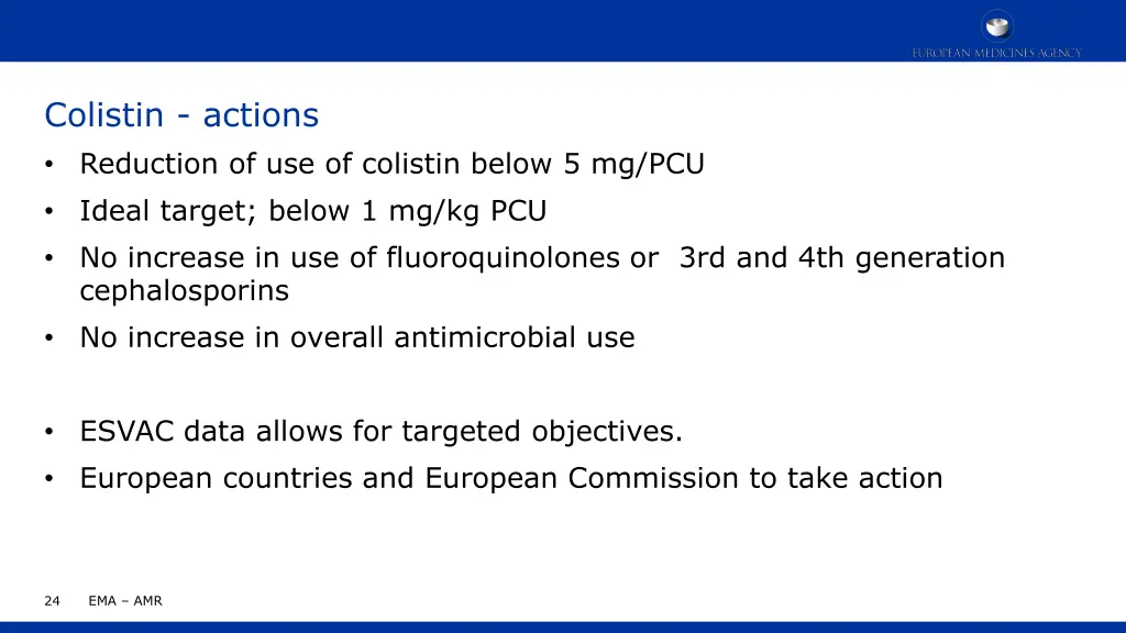 colistin actions reduction of use of colistin