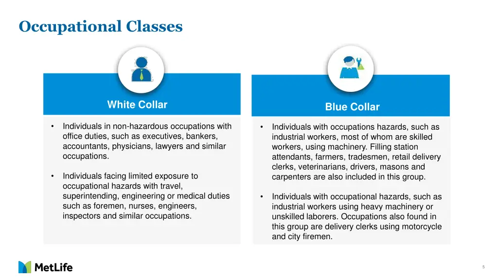 occupational classes
