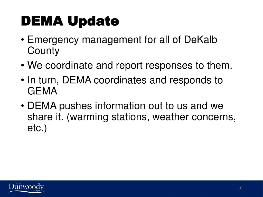 dema update dema update emergency management