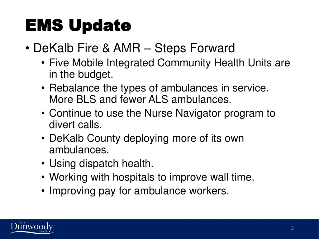 ems update ems update dekalb fire amr steps