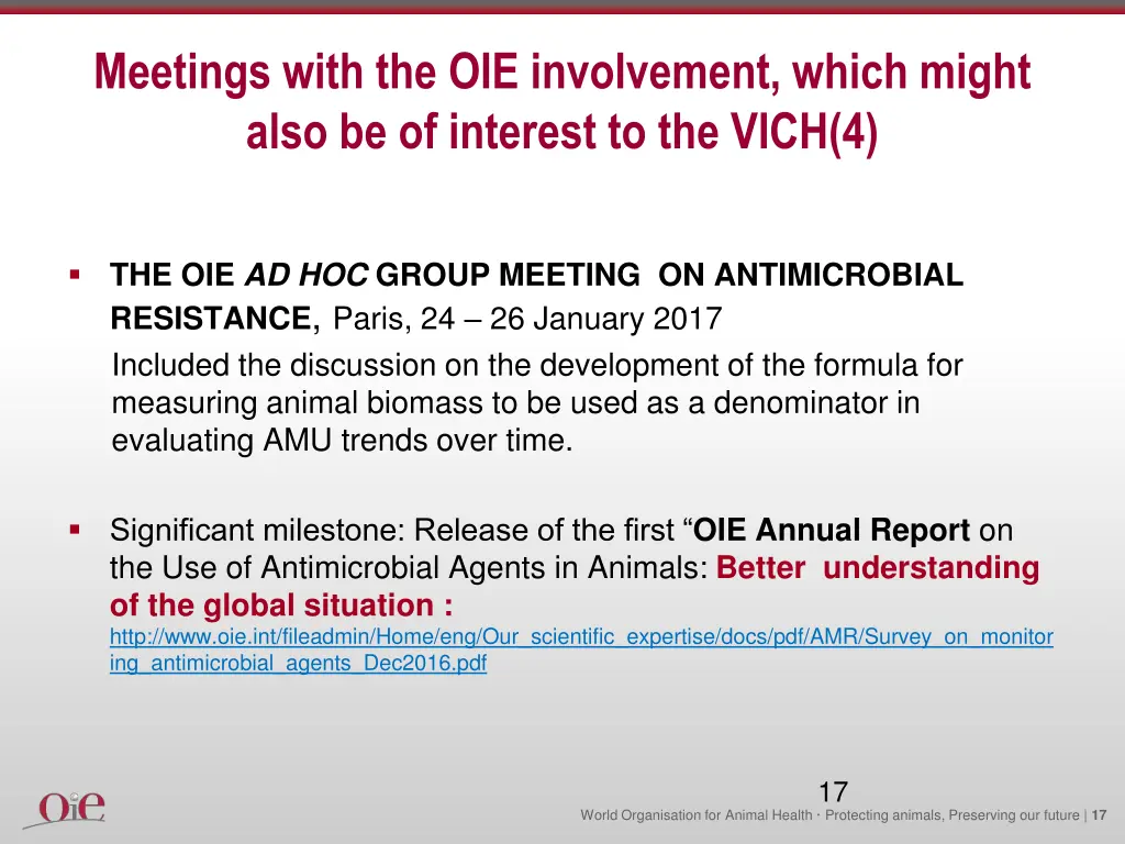 meetings with the oie involvement which might 4