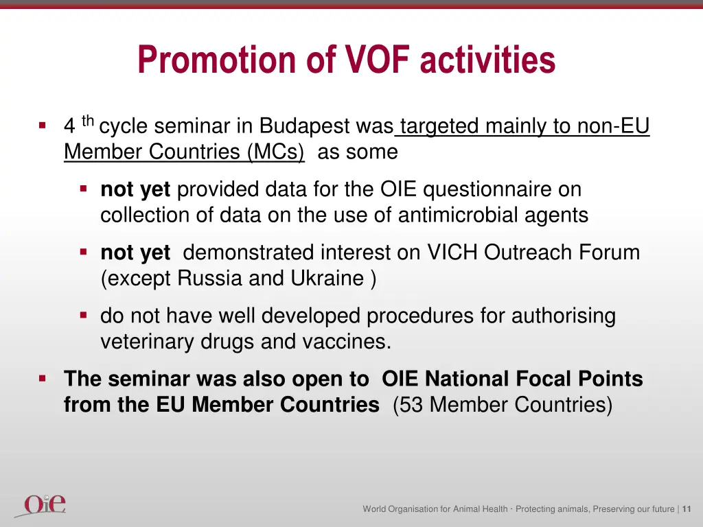 promotion of vof activities 1