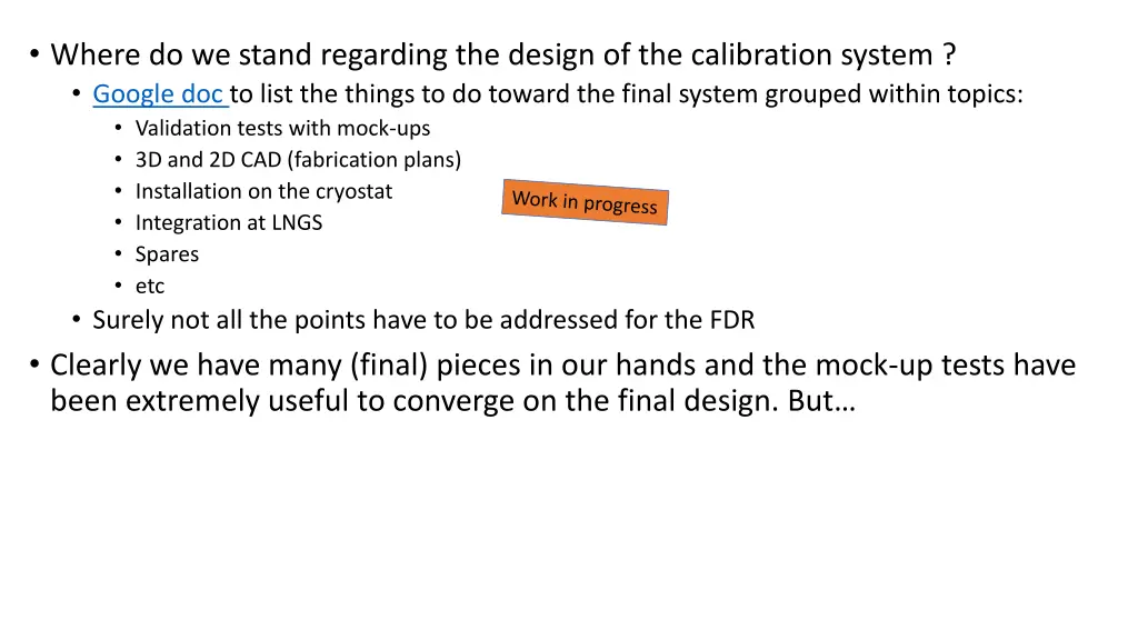 where do we stand regarding the design