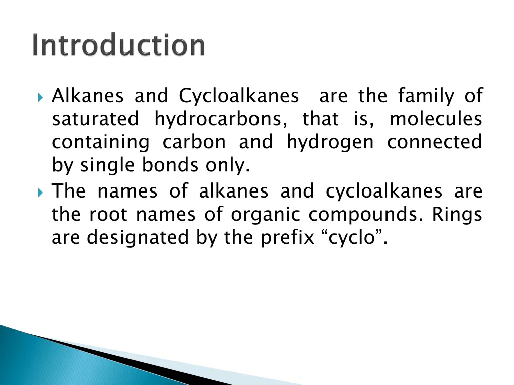 alkanes and cycloalkanes saturated hydrocarbons