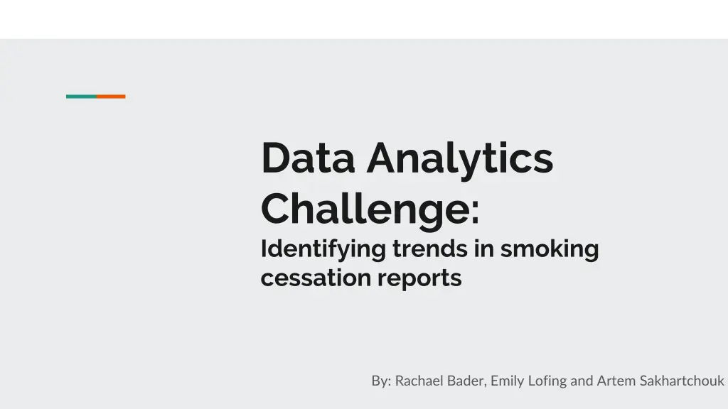 data analytics challenge identifying trends