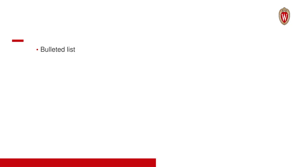 bulleted list