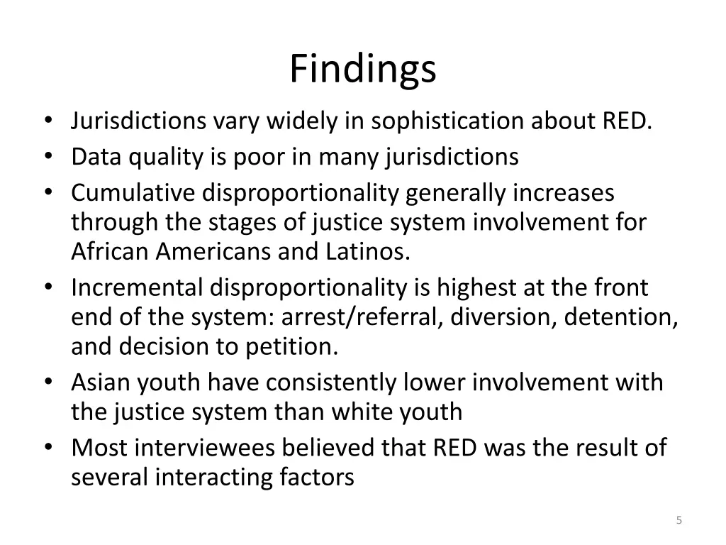 findings