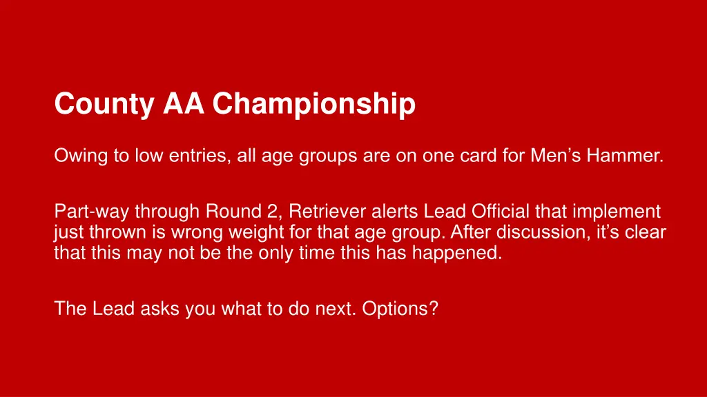 county aa championship