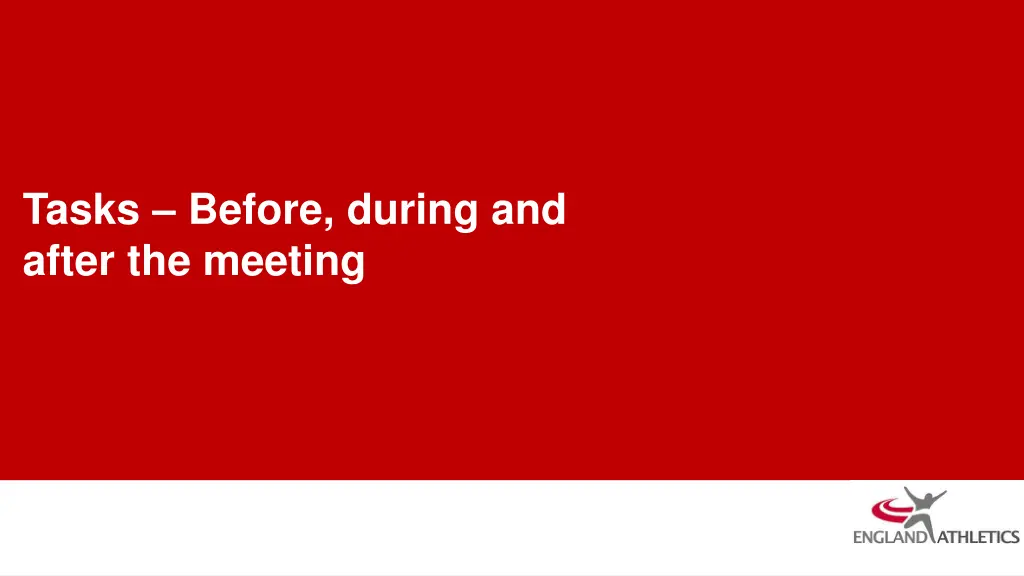 tasks before during and after the meeting