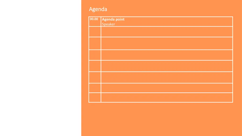 agenda agenda 1