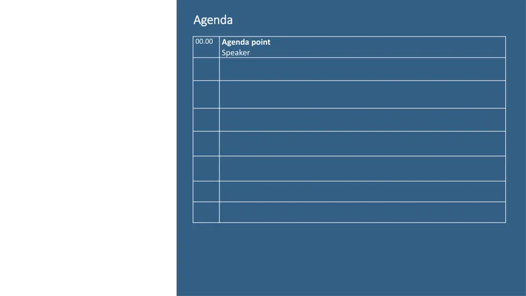 agenda agenda