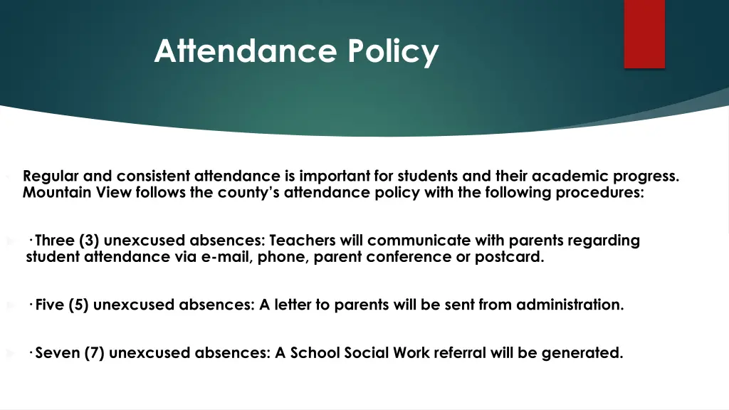 attendance policy