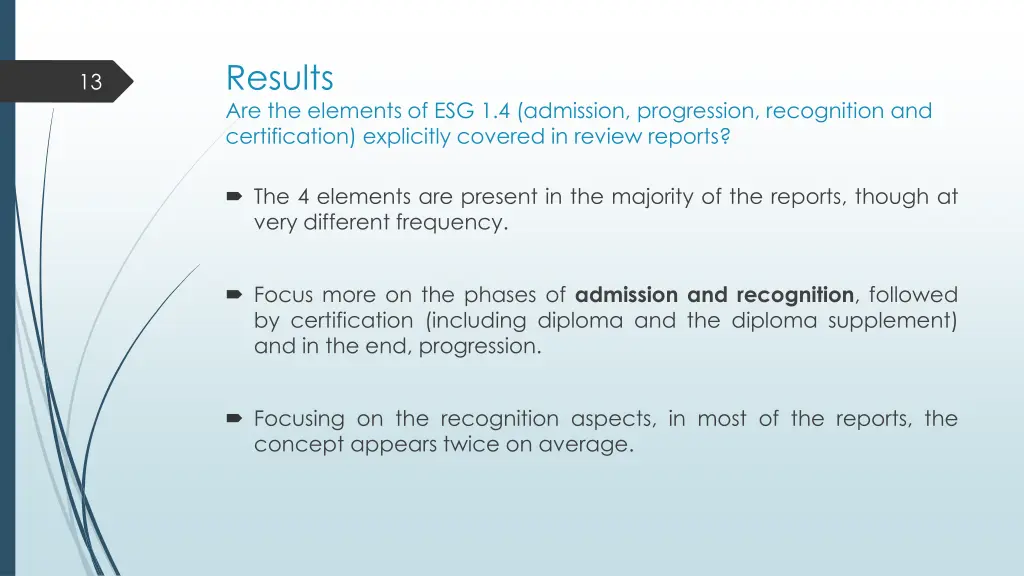 results are the elements of esg 1 4 admission 1