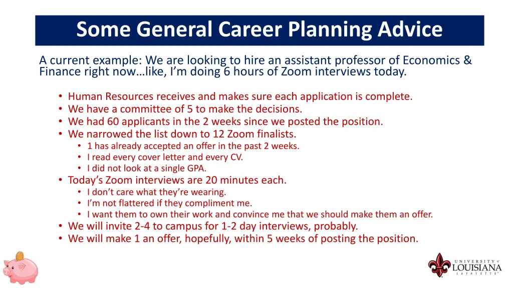 some general career planning advice 5