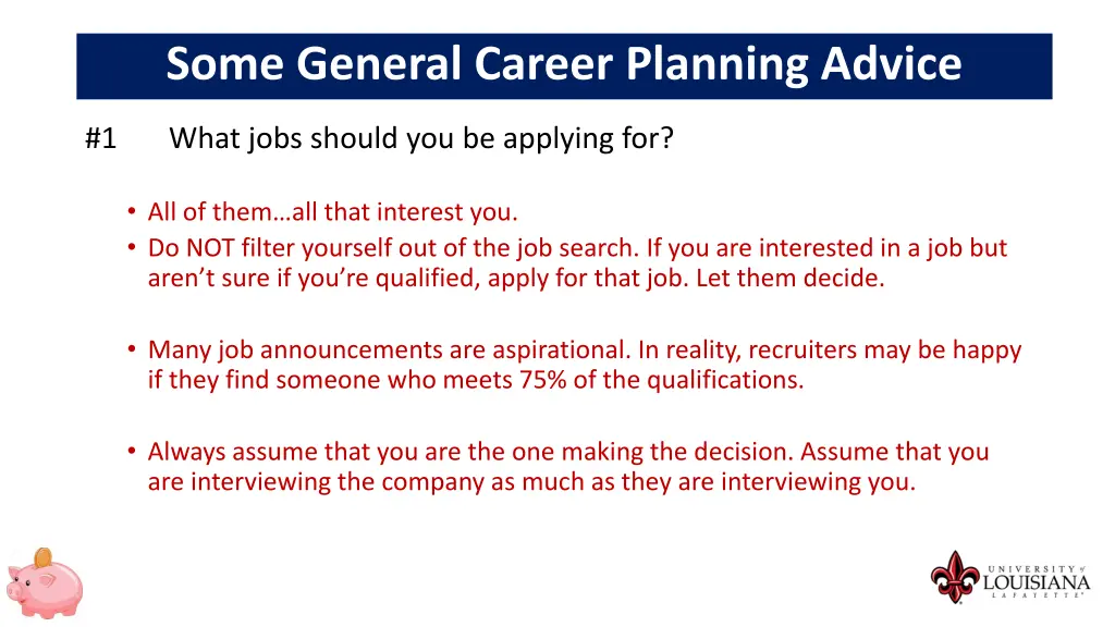 some general career planning advice