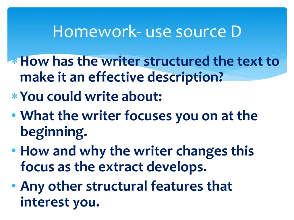 homework use source d