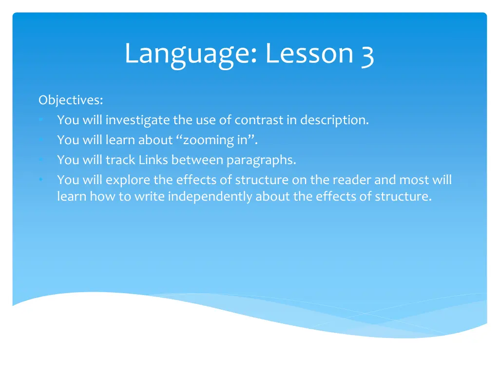 language lesson 3