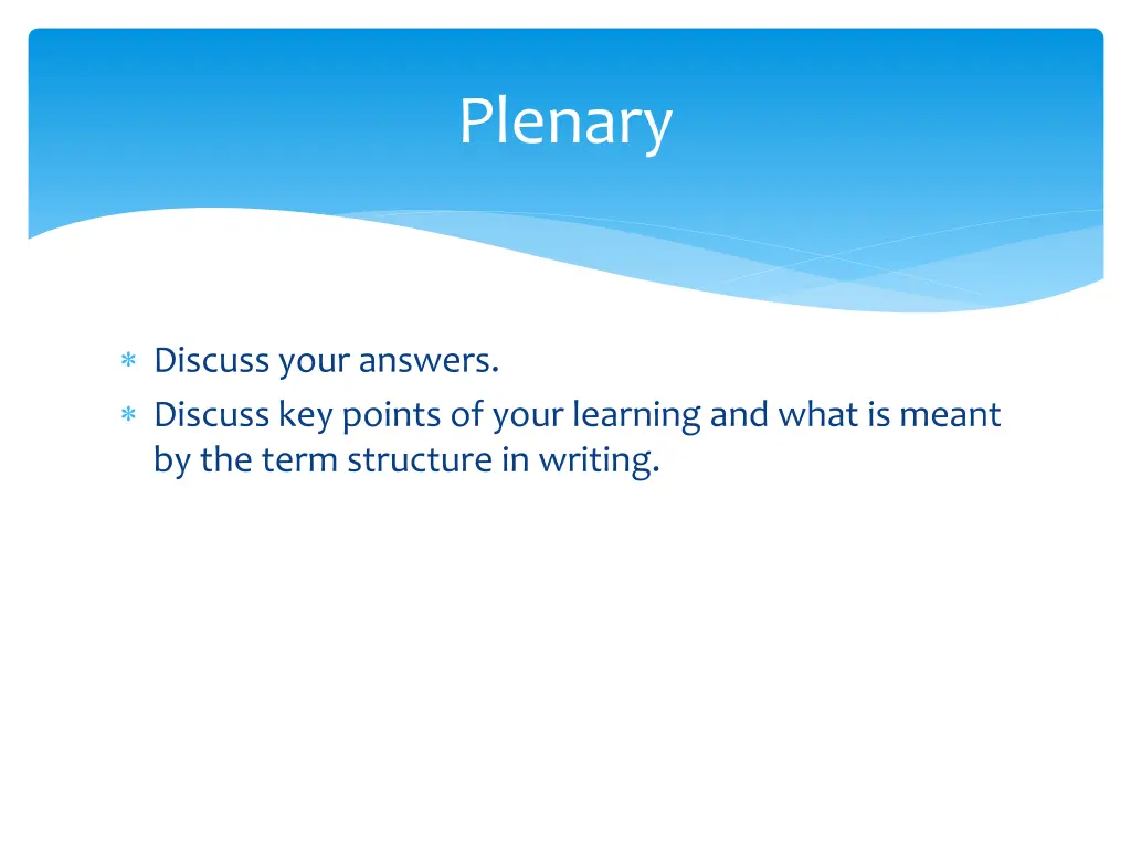 plenary