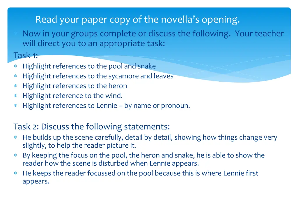 read your paper copy of the novella s opening