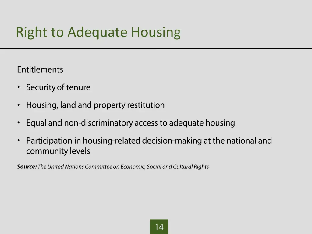 right to adequate housing 1