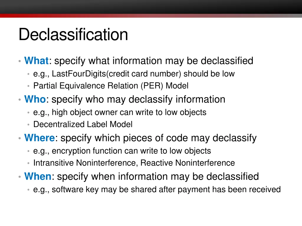 declassification
