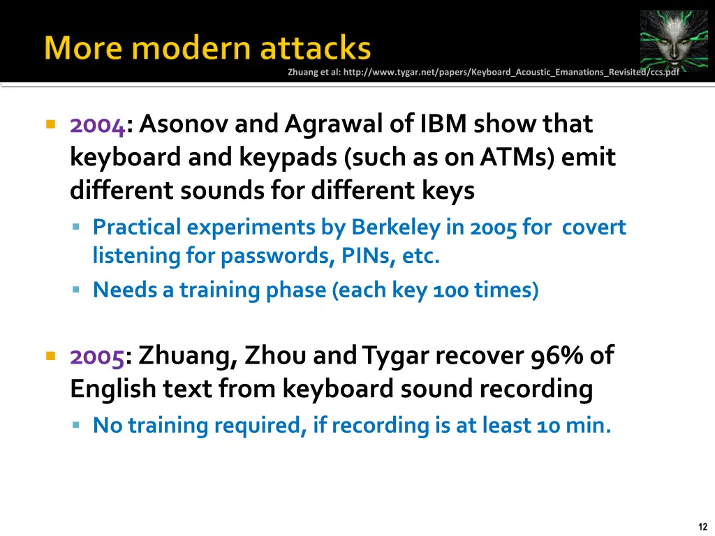 zhuang et al http www tygar net papers keyboard
