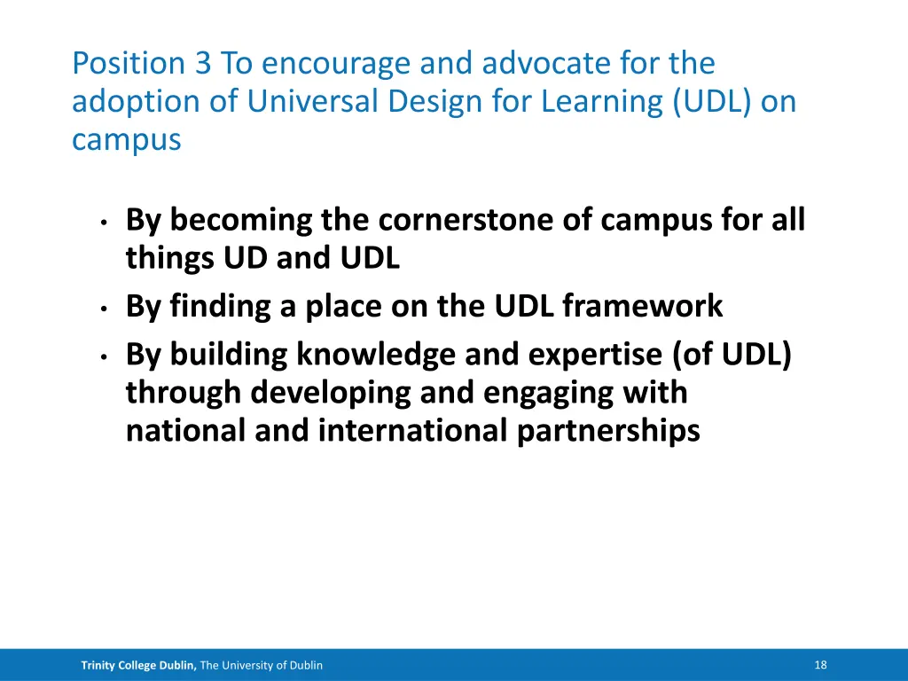 position 3 to encourage and advocate