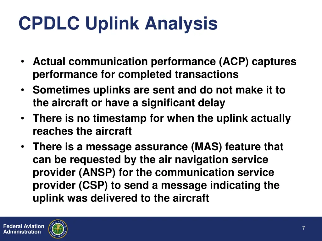 cpdlc uplink analysis