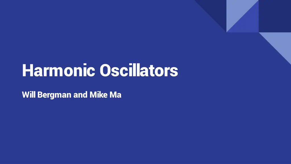 harmonic oscillators