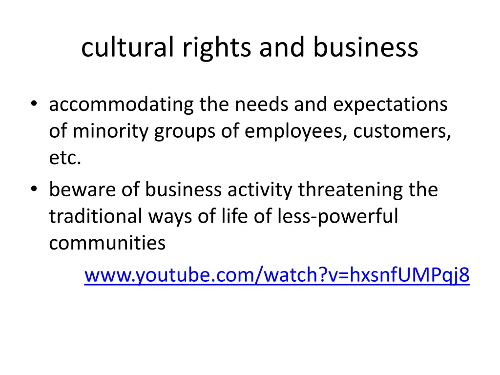 cultural rights and business