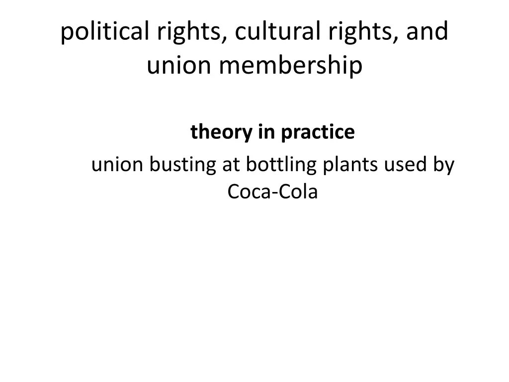 political rights cultural rights and union
