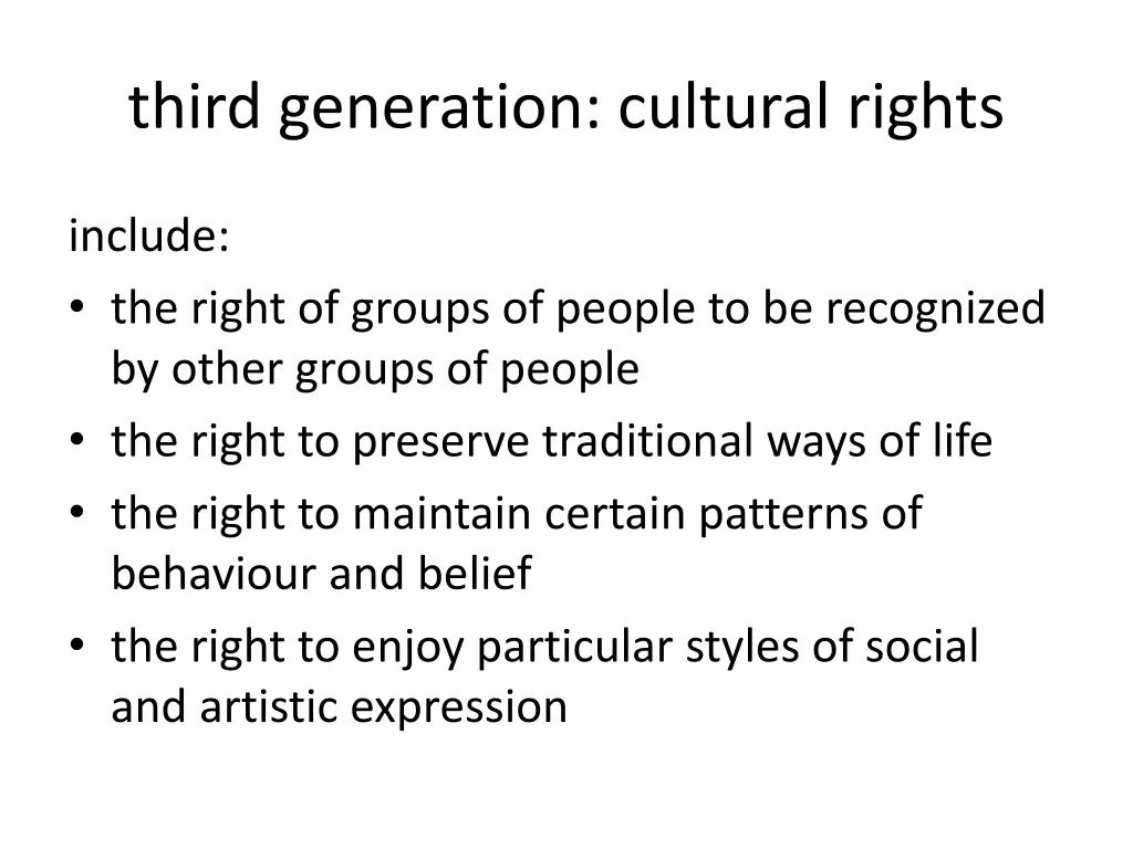third generation cultural rights