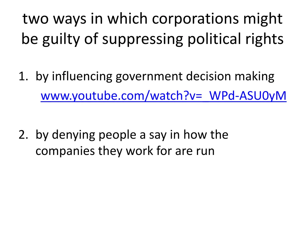 two ways in which corporations might be guilty