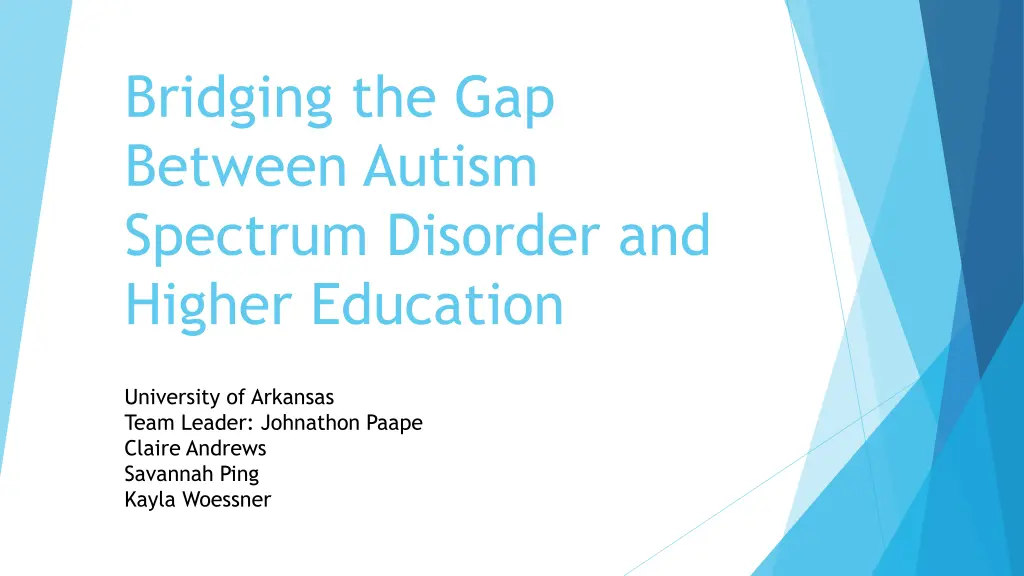 bridging the gap between autism spectrum disorder