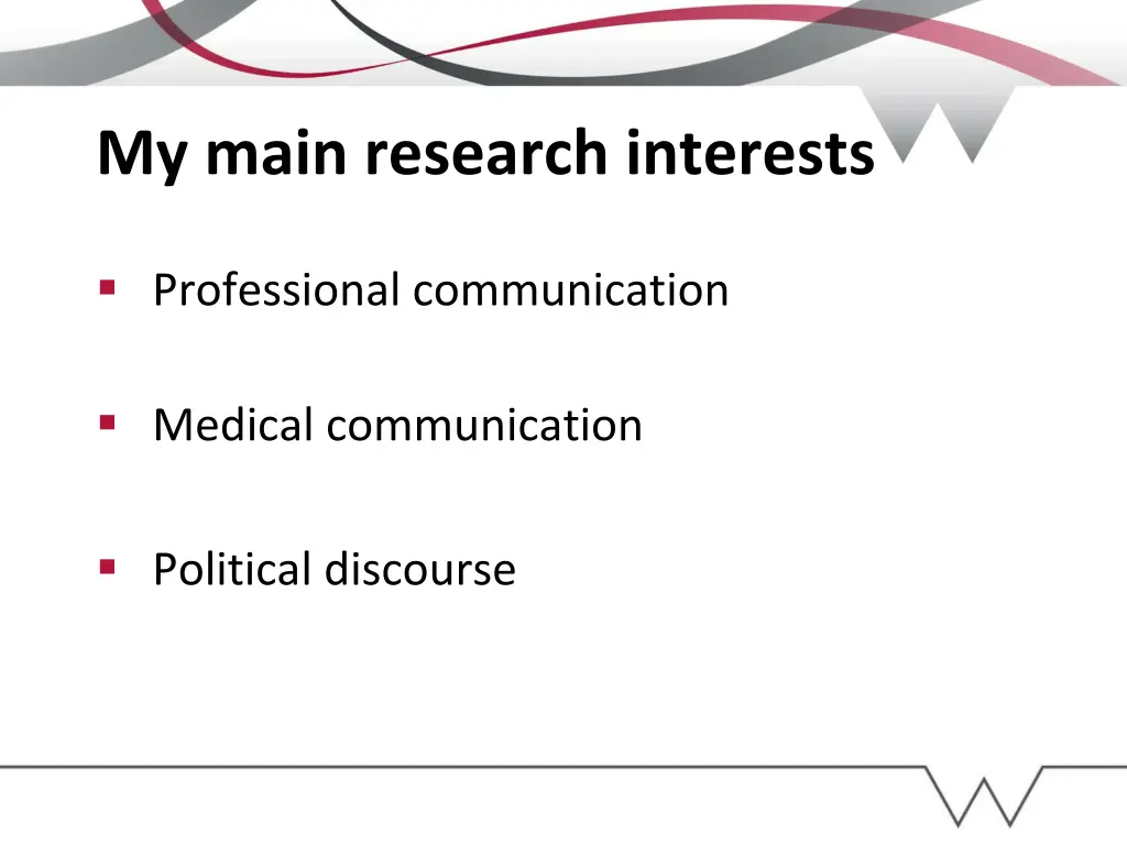 my main research interests