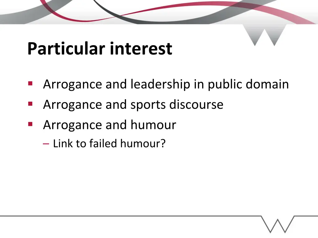 particular interest