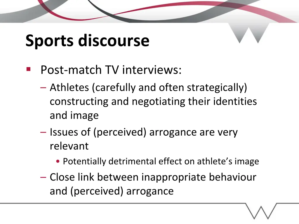 sports discourse