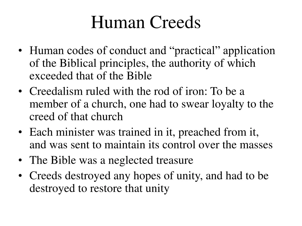 human creeds