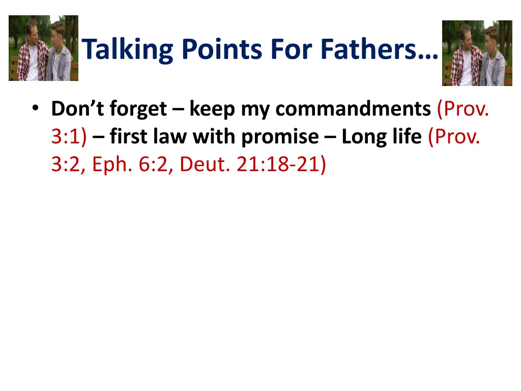 talking points for fathers